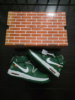​Nike Air Force 1 Mid x Off-White 'Pine Green' - Size 9.5 (Brand New)