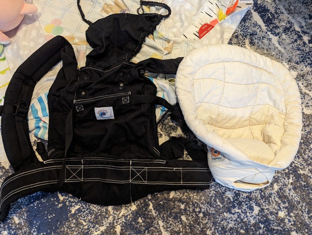 Ergobaby Carrier With Baby Infant Easy Snug Insert