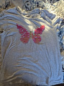 DkNY kids 14/16 Sequin Butterly Shirt $5