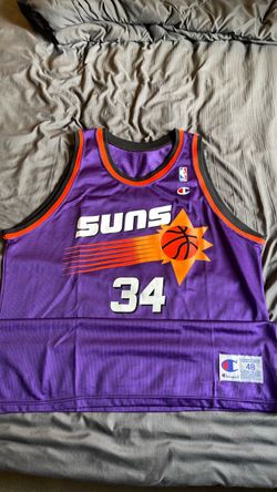 Vintage Men’s Champion Phoenix Suns #34 Charles Barkley Basketball Jersey Size 48 USED