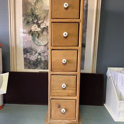 Vintage 5 Drawer Storage Cabinet $35