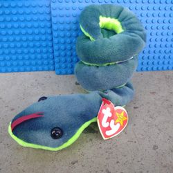 Ty Beanie Baby Hissy Snake Beanbag Plush Original Tag 1997 PE Gen 5