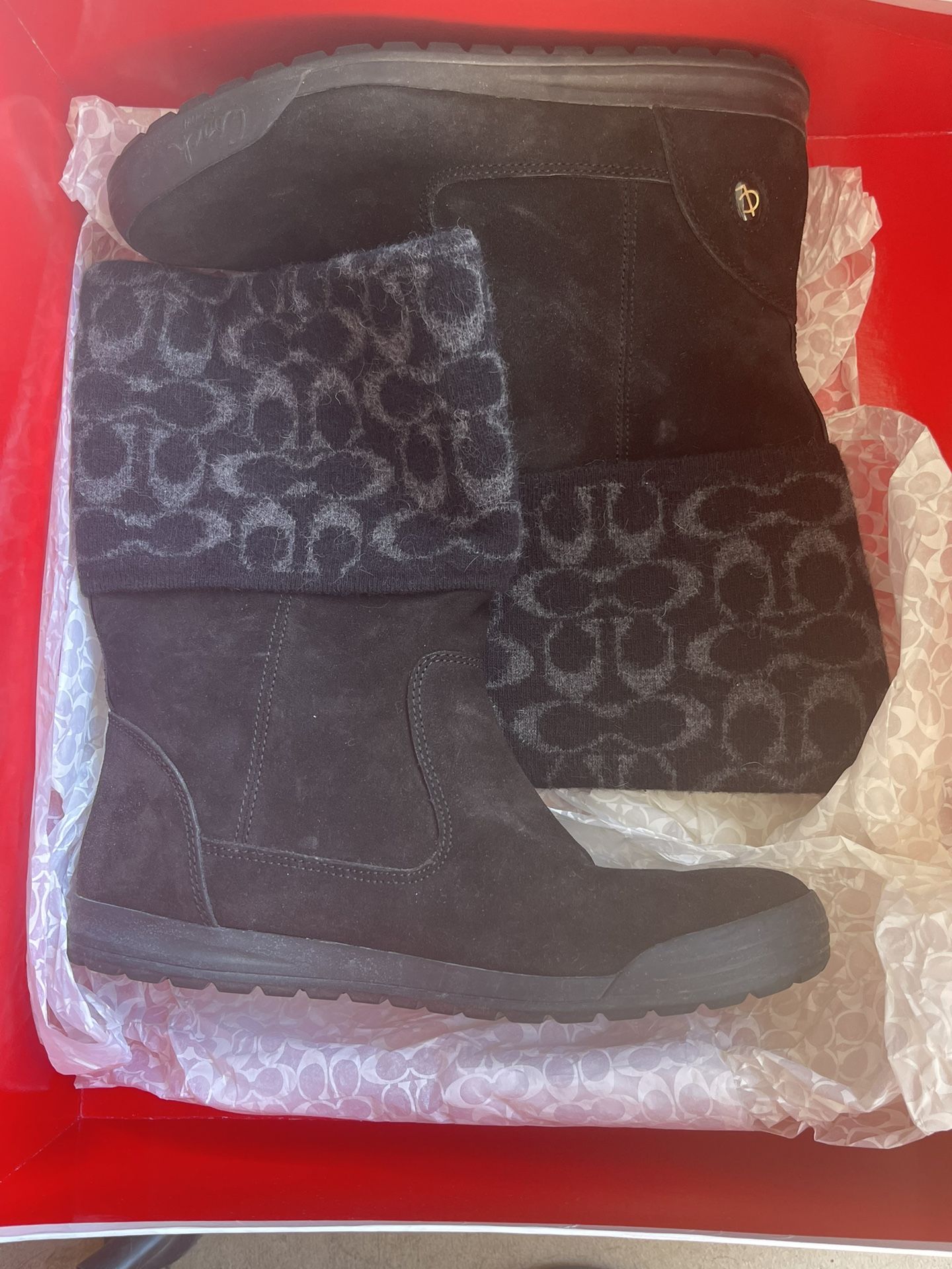 LIKE NEW Coach Size 9 Tatum Boots, Black
