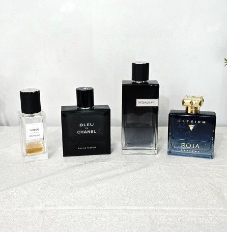 YSL TUXEDO,BLEU DE CHANEL,ROJA ELYSIUM FRAGRANCES