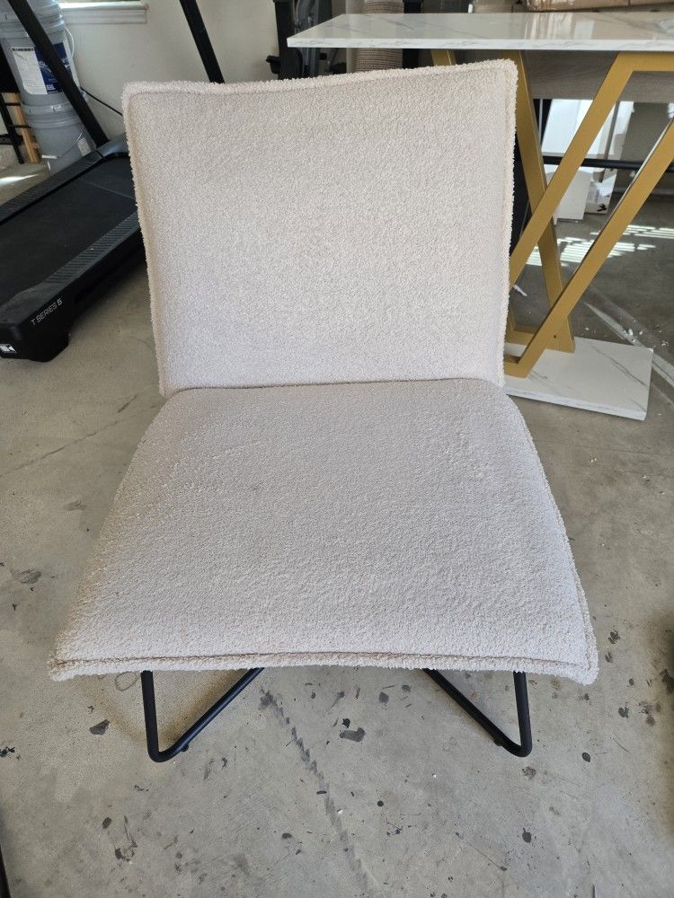 Linon Kinard Pillow Accent Chair Metal Legs