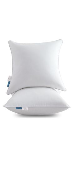 18x18.  Throw Pillow Inserts (Set of 2) with 100% Cotton - 22 Inch Square Interior Sofa Decora