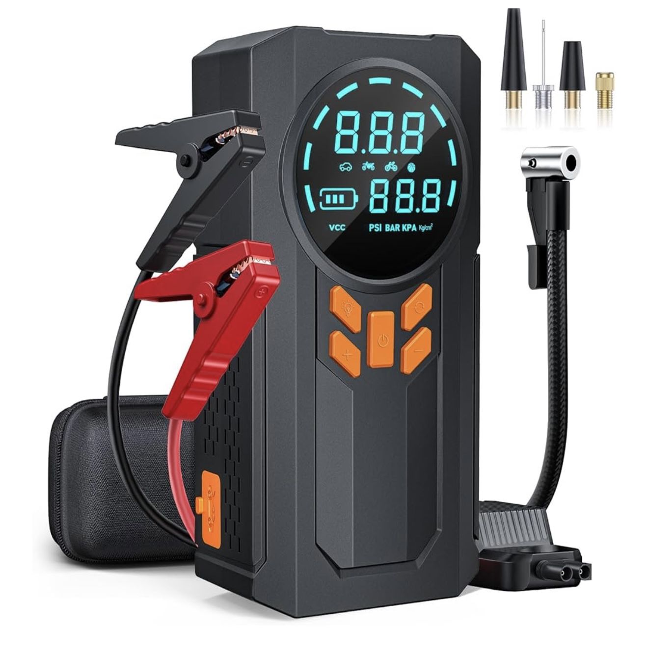 NEW Car Jump Starter w/ Air Compressor – 5000A, 160PSI – (New in Box)