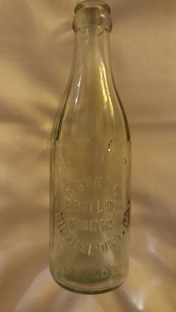 Antique white bottle