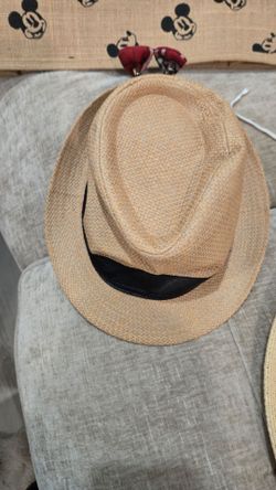 Hats and straw tote