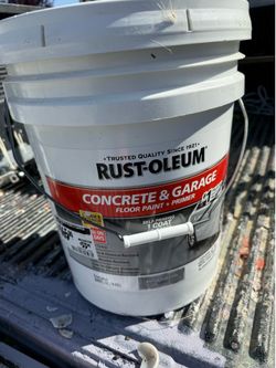 Rust, oleum, garage and cement floor paint 5 gallon bucket