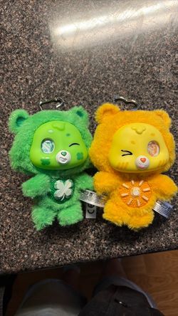 Sparkly care bear bag charms