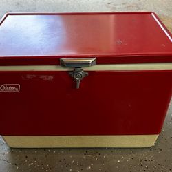 Vintage Red Coleman Cooler 