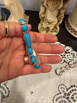 Turquoise with silver bracelet!