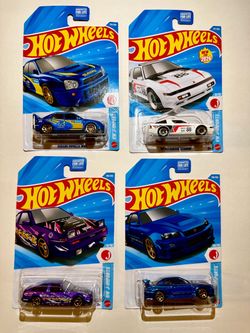 Hot Wheels HW J -IMPORTS LOT NISSAN / TOYOTA / SUBARU / MITSUBISHI No. 7,8,9,10