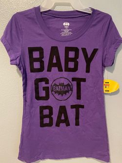 New Batman Juniors Glitter Shirt Sz Large 11/13