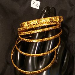 Fashion Rings And Bangle Bracelet Sets