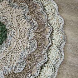 Handmade Round Crochet Rug/mat(new)