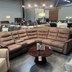 Power Recliner Sectional On Sale Now 