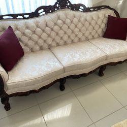 Italian Vintage Couch , Love Seat , Two Chairs, Marble CoVintage ItCouch , Love Seat , Two Chairs, Marble Coffee Table, Two Marble Side Tables 