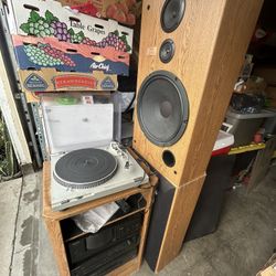 Technics Vinyl Record Turntable cassette tape CD Stereo System 