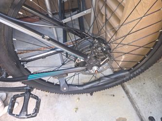 Black Mountain Bike with Disc Brakes electric