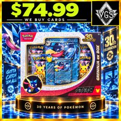 Pokémon TCG 30th Celebration Greninja ex Box 4 Booster Packs 2026