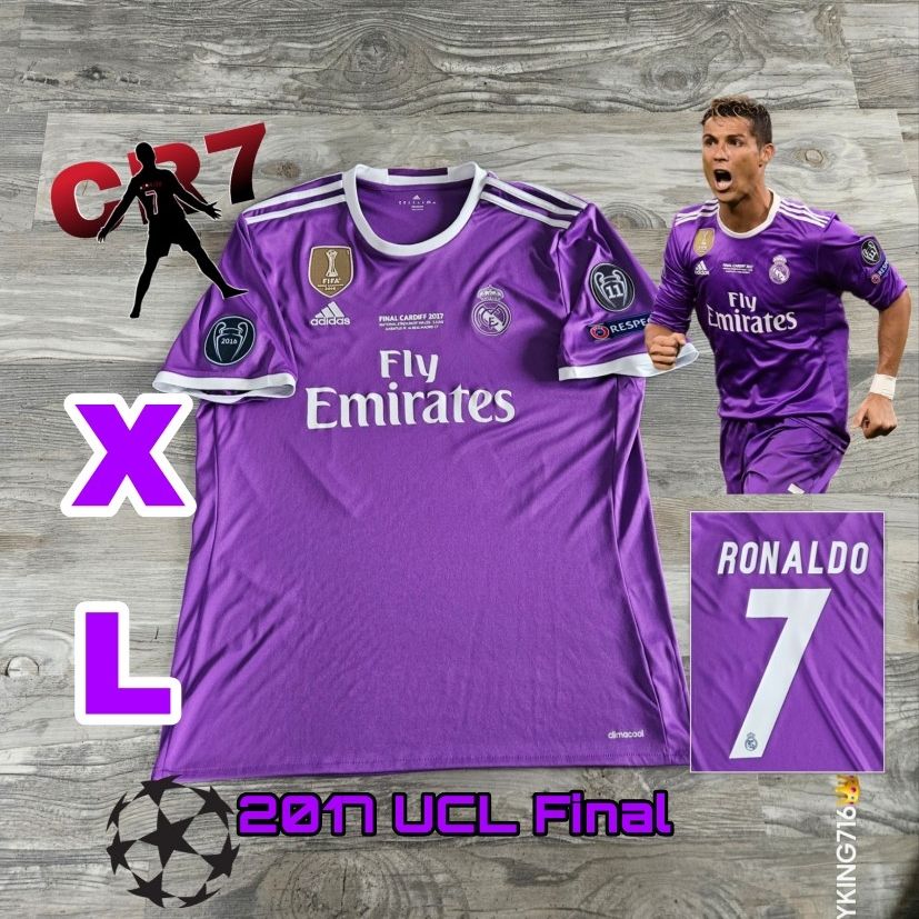 Adidas Real Madrid CF Ronaldo #7 2017 UCL Final Jersey With
