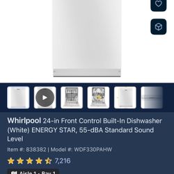 Whirlpool Dishwasher 
