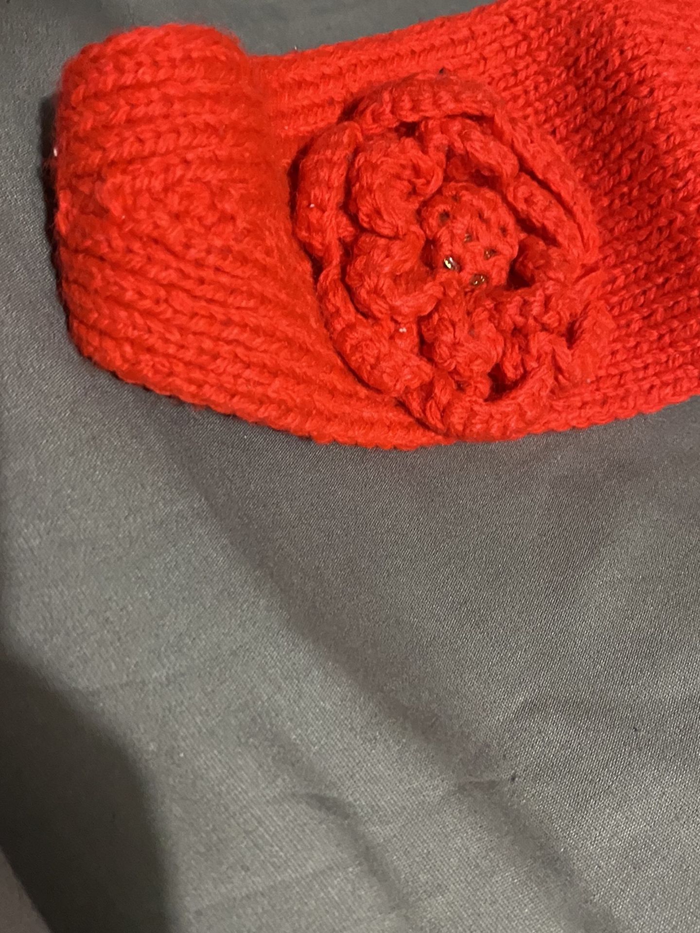 Red Knitted Headband