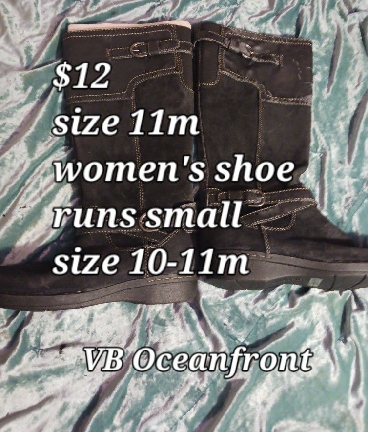 Size 11m-10 WOMEN'S Black Knee High Boot