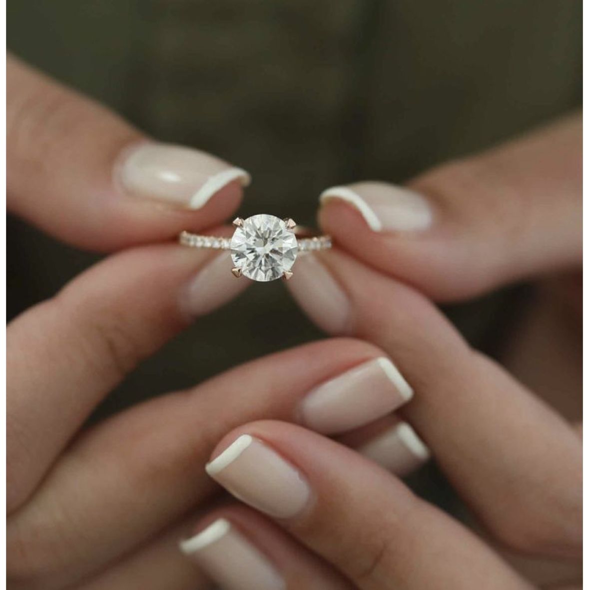 Round 14KT Rose Gold Ring Set