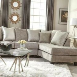 Sectional New Hollywood Silver