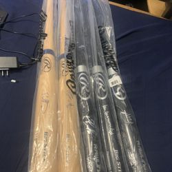 5 Signed Baseball Bats 