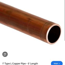 1"X5' Type L Copper pipe