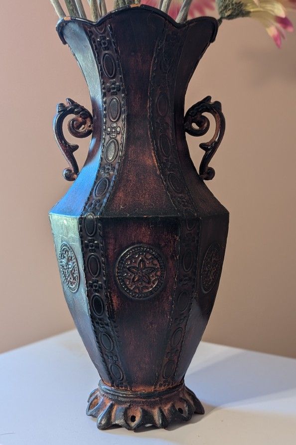 Vintage Handmade "13 Metal Chinese Vase