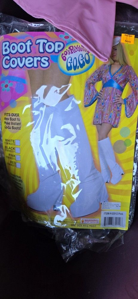 70s GO go Cover For Boots Pink