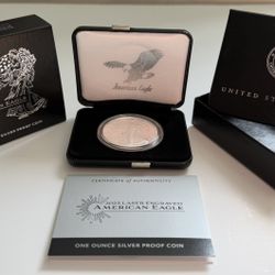 US MINT 2025 Laser Engraved American Eagle One Ounce Silver Proof Coin NEW
