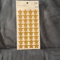 New Recollections Gold Glitter Star Stickers 36 Pieces