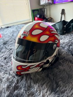 G-Force Racing Gear Helmet with Flame Graphics