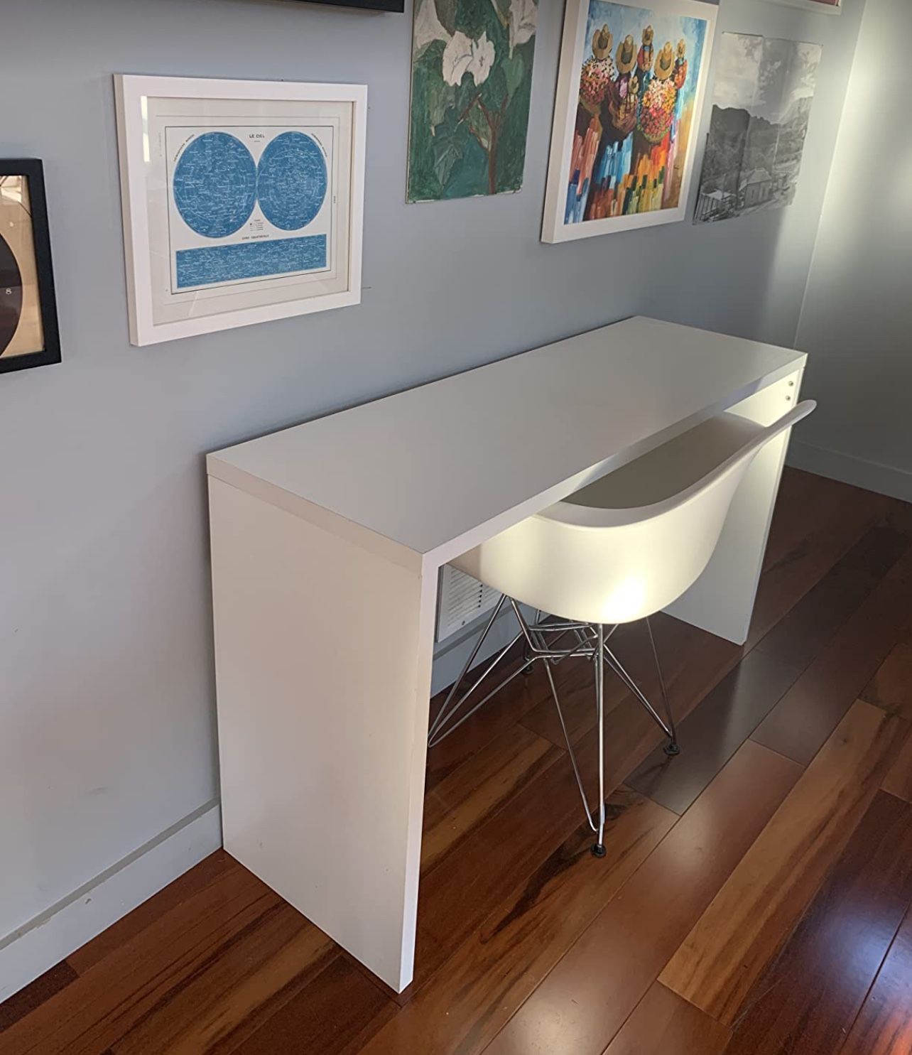 LOWEST White Desk/Table – 48” | TV Stand, Entryway or Hall Table