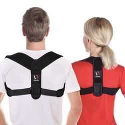 Posture Corrector for Men and Women - Comfortable Upper Back Brace, Adjustable Back Straightener Support for Neck, Shoulder & Back