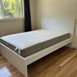 Double Bed IKEA White Malm Style