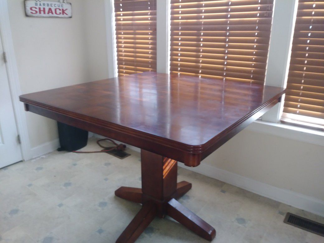 Free-Large dark stained pub height table