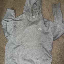 Nike Sportswear Club Fleece Pullover Hoodie - Grey - Size Large