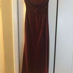 Burgundy long dress
