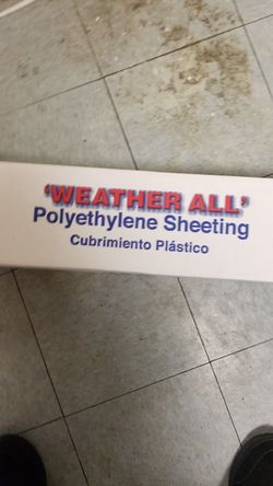 Plastic sheeting 12'x100'