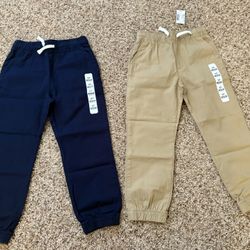 Toddler Boy Jogger Pants Size 5T 2 Pack Navy And Beige 