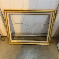 Vintage Gold Wood Picture Frame, 28x23