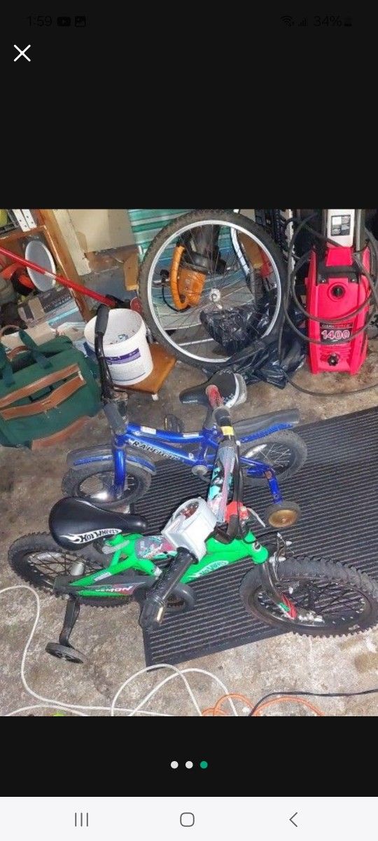 Two Training Wheels Bicycle's, $40 , Pair ,