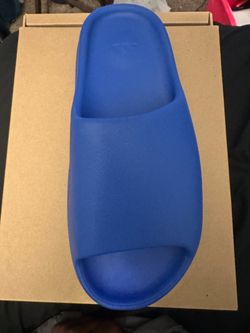 Blue Yeezy slide